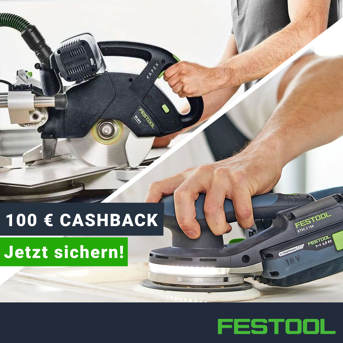 100 € Cashback beim Kauf eines Exzenterschleifers oder KAPEX