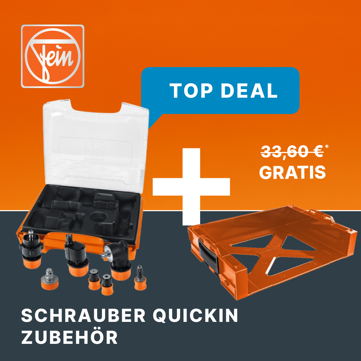 FEIN QuickIN ZUBEHÖR SET KAUFEN UND i-BOXX RACK GRATIS ERHALTEN.