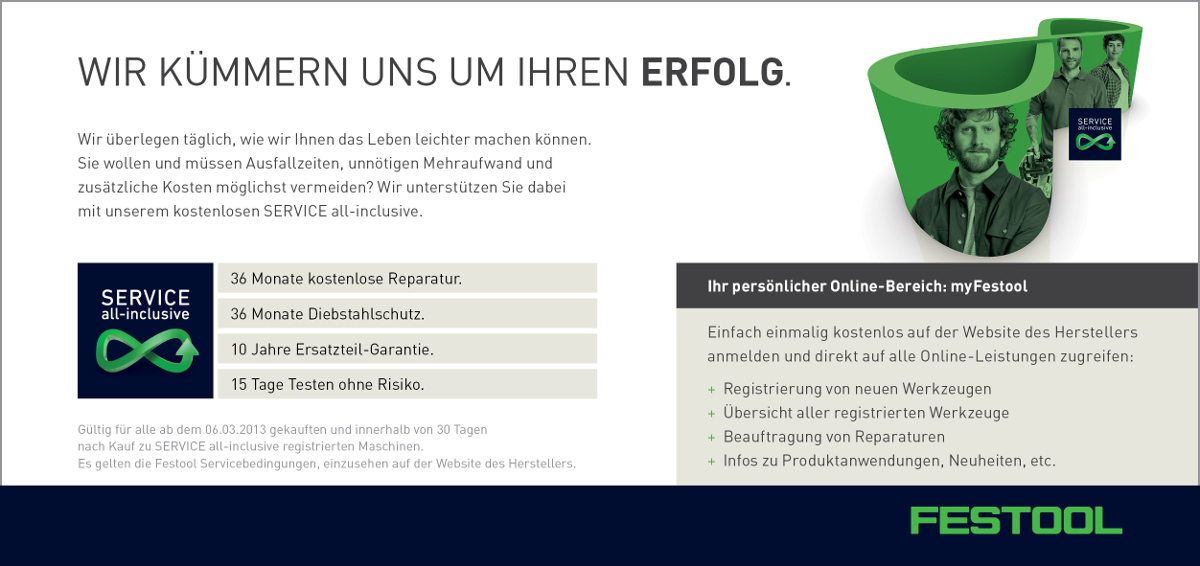 Der Festool SERVICE all-inclusive