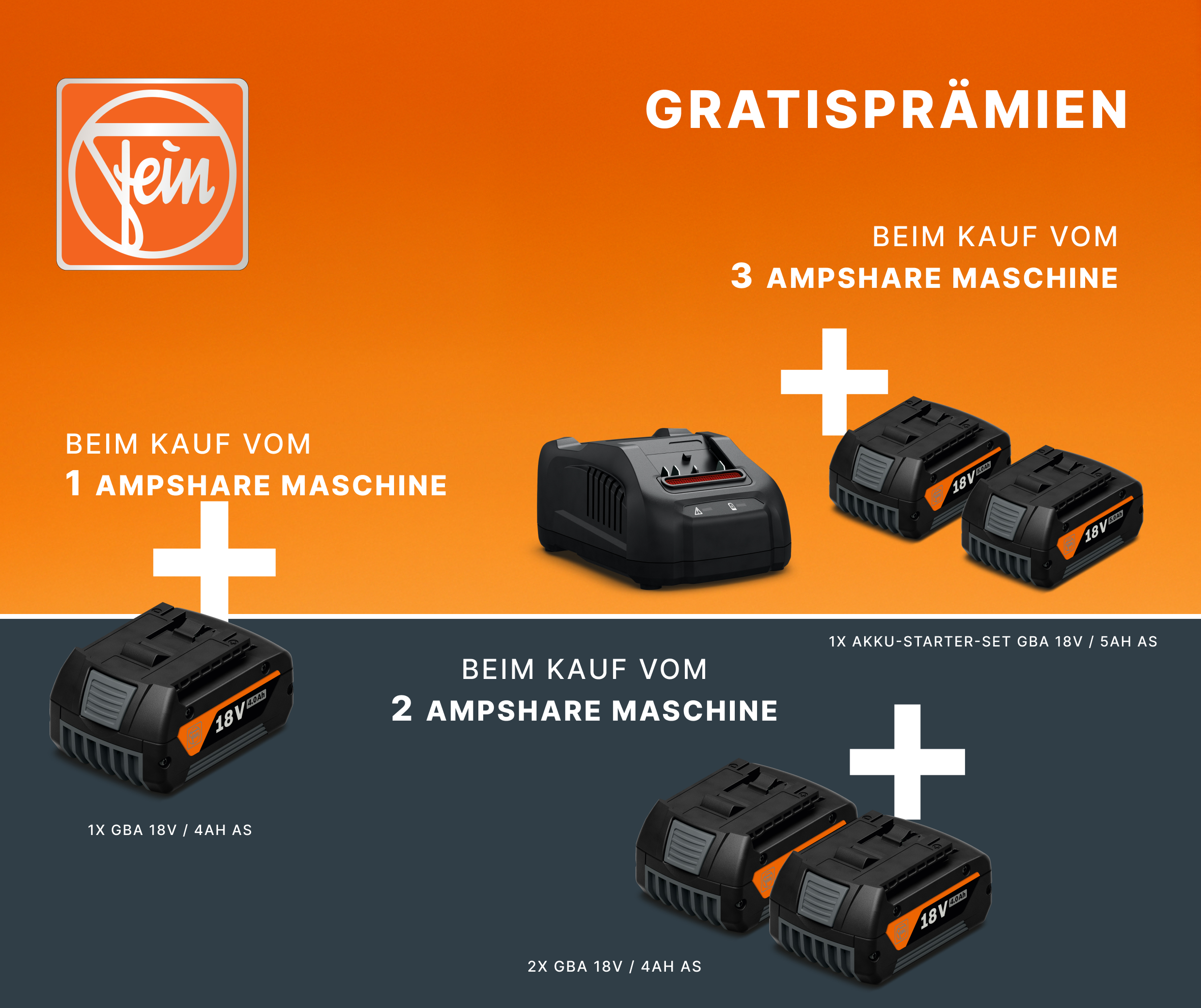 AMPSHARE AKTIONSMASCHINEN kaufen und Gratisprämien erhalten.