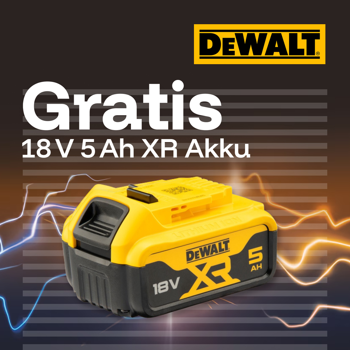 DEWALT – 5,0 Ah XR Akku geschenkt
