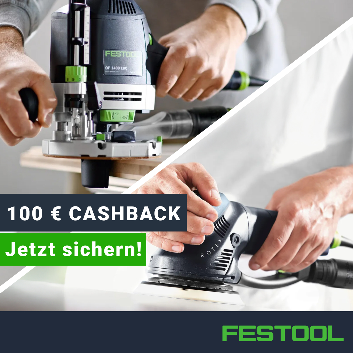 100 € Cashback beim Kauf einer ROTEX oder Oberfräse 