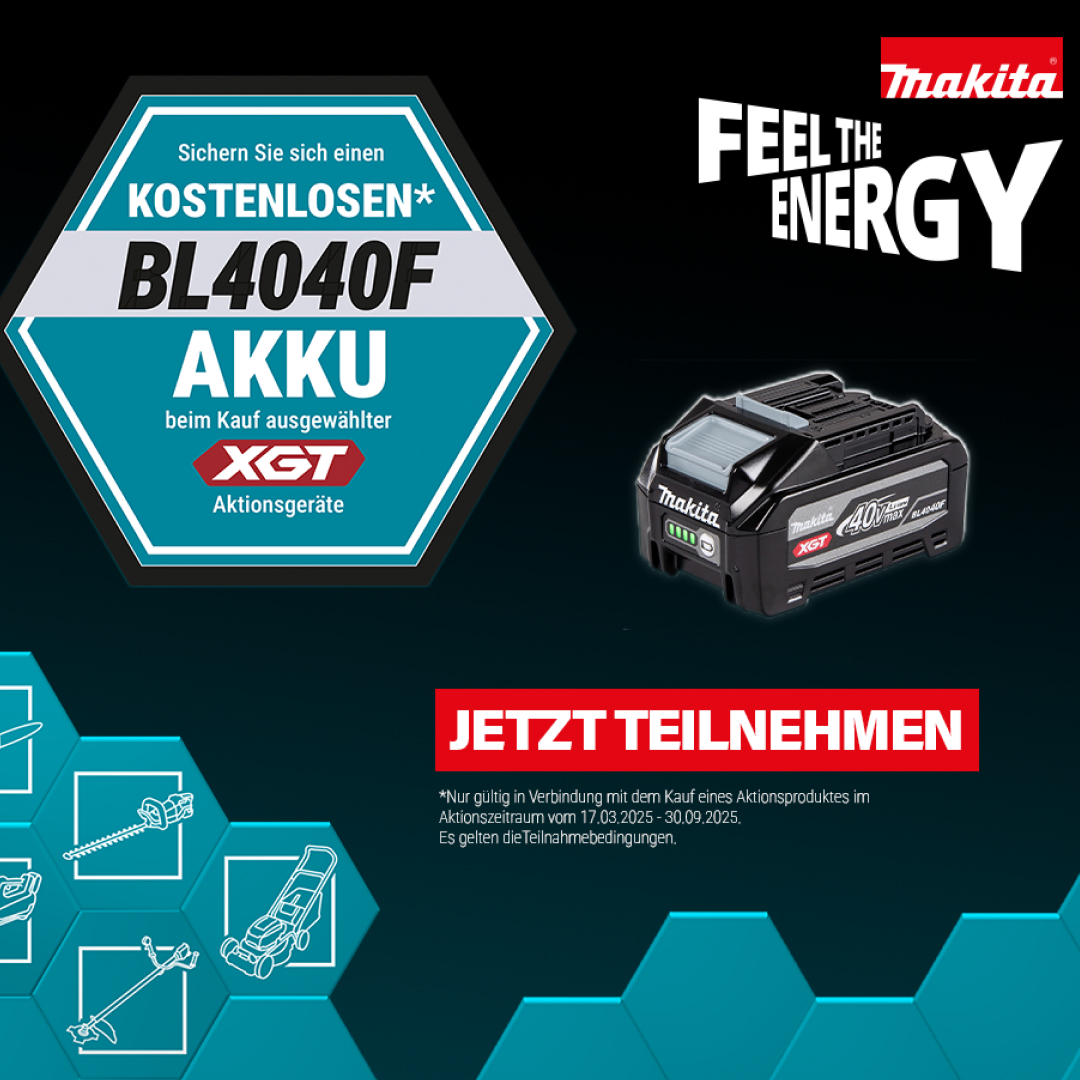 Jetzt gratis Makita Akku sichern!