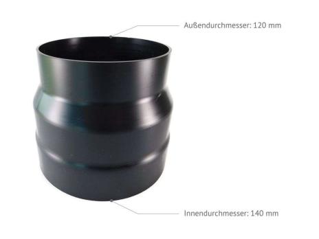 Reduzierungen aus stabilem Kunststoff 140/120 mm 