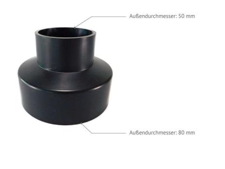 Reduzierungen aus stabilem Kunststoff 50/80 mm
