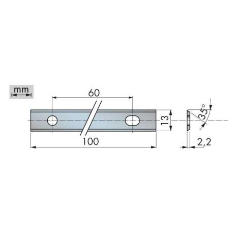 Hauptschneiden mit 2 Schneidfasen 100 mm | 2 Stück