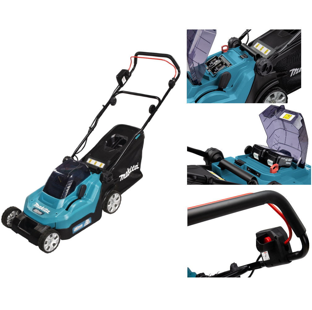 Makita AkkuRasenmäher DLM382Z 2x18 V mima.de